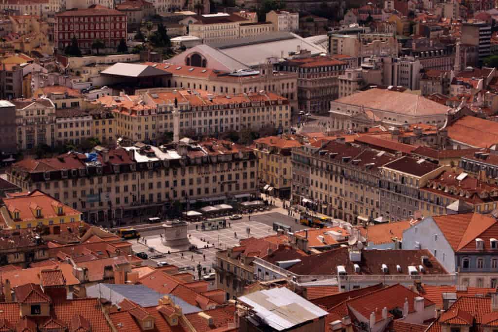 Praça da Figueira w Lizbonie
